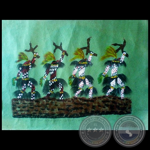 DIBUJO INDÍGENA 38 - Obra de OGWA FLORES - Colección GRUPO LIEBIG