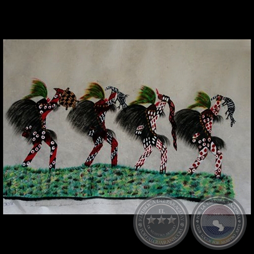 DIBUJO INDÍGENA 42 - Obra de OGWA FLORES - Colección GRUPO LIEBIG
