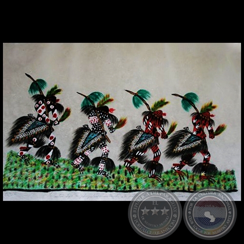 DIBUJO INDÍGENA 7 - Obra de OGWA FLORES - Colección GRUPO LIEBIG