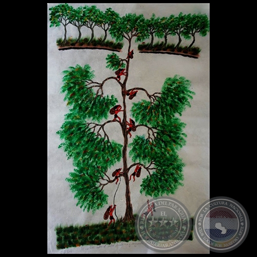 DIBUJO INDÍGENA 8 - Obra de OGWA FLORES - Colección GRUPO LIEBIG