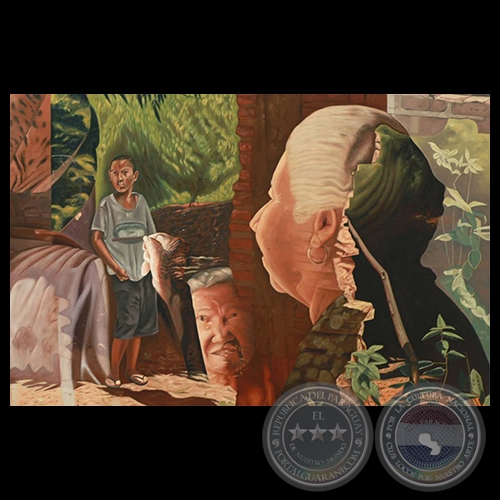 AFRIKAMAMA, 2003 - Óleo sobre tela de ENRIQUE COLLAR