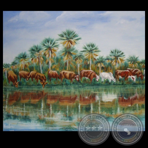 PAISAJE CHAQUEÑO CON GANADOS, 2008 - Obra BEATRIZ FERREIRA DE GREENWOOD 