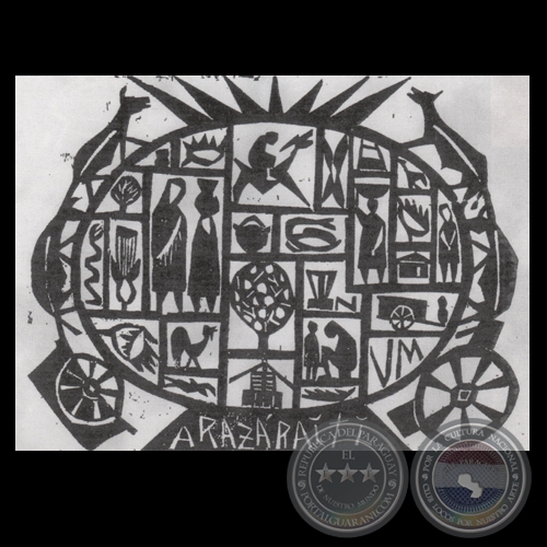 ARAZÁ RAITY, 1972 - Xilografía de MIGUELA VERA