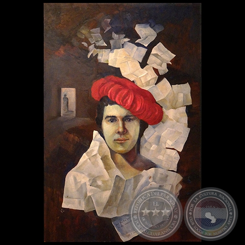 RETRATO DE MIGUEL HEYN,1975 - Óleo sobre madera de MABEL ARCONDO