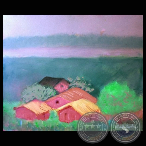 CASAS - Óleo de EDITH JIMÉNEZ