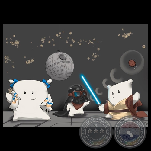 LAS AVENTURAS DE TAICHO, LA ALMOHADA SAMURÁI, Y SUS AMIGOS XD - Ilustraciones de ESTEBAN RIVEROS ORTIZ