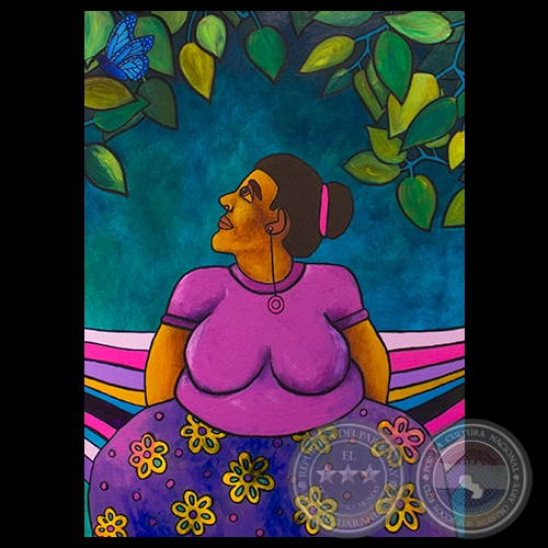 LA HAMACA - Acrílico de (GL) GUILLERMO RIQUELME y (LÉO) ELÉONORE GUILLEMIN