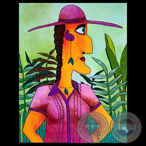 REINA - Acrílico de (GL) GUILLERMO RIQUELME y (LÉO) ELÉONORE GUILLEMIN