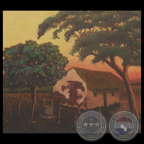 RANCHO DE ARTIGAS, 1986 - Óleo sobre lienzo de HÉCTOR BLAS RUIZ