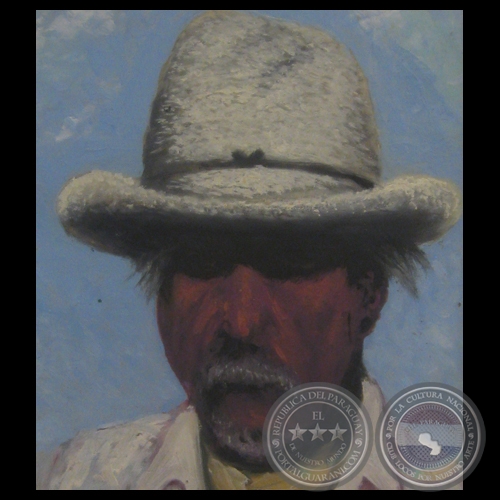VIEJO SOMBRERO BLANCO, 1997 - Óleo sobre lienzo de HÉCTOR BLAS RUIZ