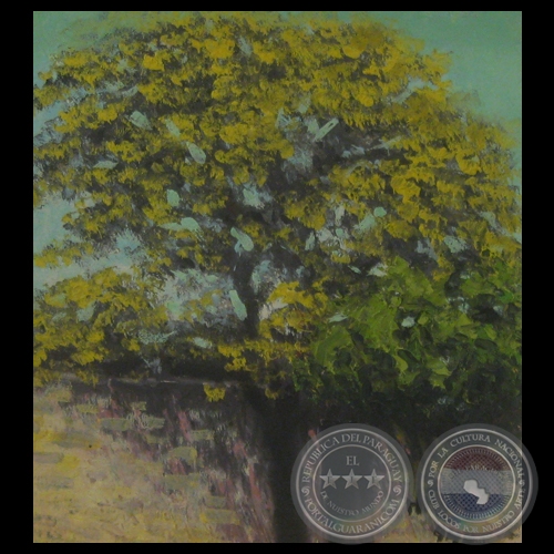 PAISAJE (ÁRBOL EN FLOR), 1994 - Óleo sobre lienzo de HÉCTOR BLAS RUIZ