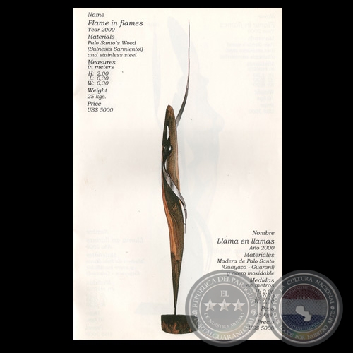 LLAMA EN LLAMAS I, 2000 - Escultura de JUSTO GUGGIARI