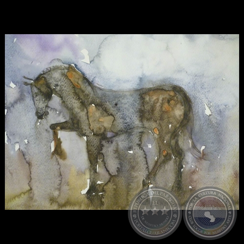 SERIE CABALLOS - Acuarelas de MARIELA MONGES ARÉJOLA