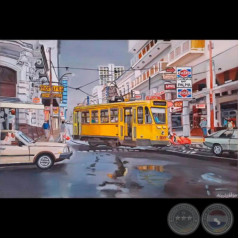 "Palma y Colón 1984" - Obra de Nicolás Weber