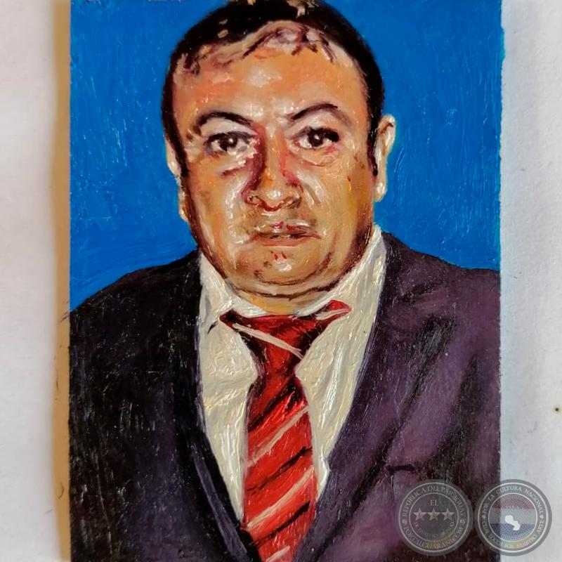Retrato en Óleo sobre cartón de GIL AMARILLA