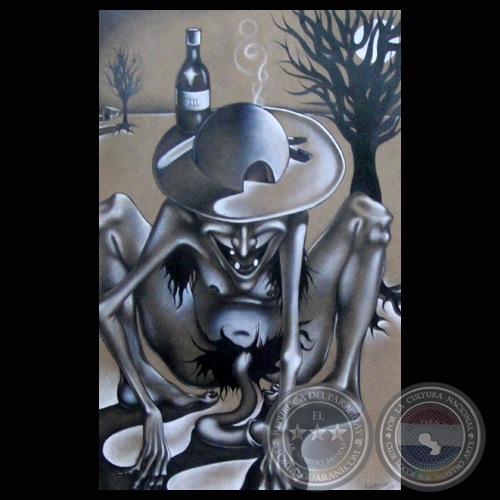 POMBÉRO - Serie: MITOLOGÍA GUARANÍ - Obra de FERNANDO JAVIER ACHUCARRO