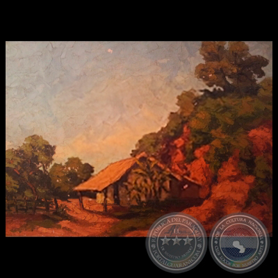 RANCHO CAMPESINO - Óleo de ALICIA BRAVARD