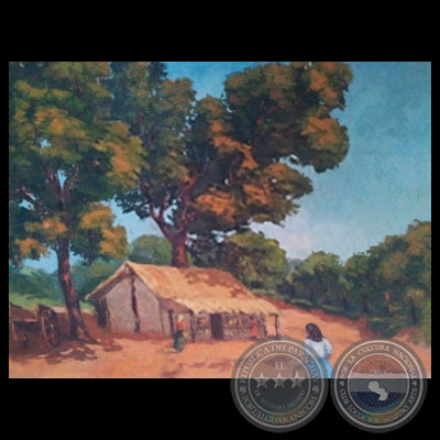 RANCHO CAMPESINO - Óleo de ALICIA BRAVARD