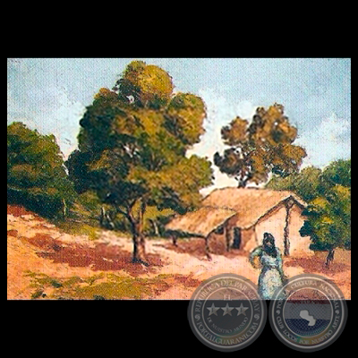 RANCHO PARAGUAYO - Obra de ALICIA BRAVARD