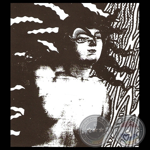 Collage y transferencia de Ana Ayala en Catálogo de Gente de Arte (2002) 