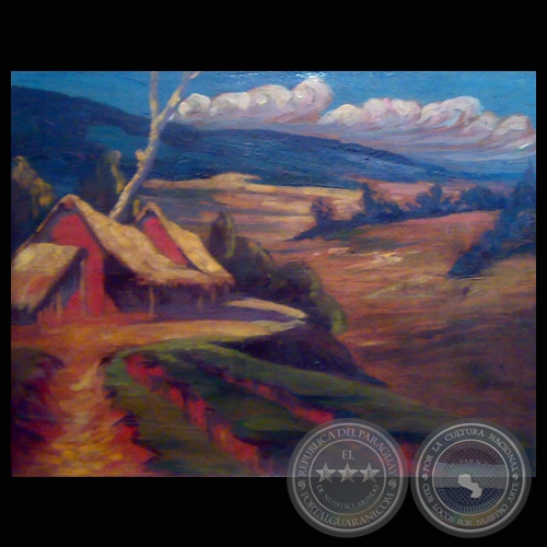 CAACUPÉ,1920 - Óleo sobre tabla de ANDRÉS CAMPOS CERVERA