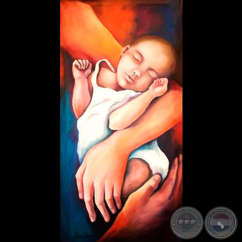 MATERNIDAD - Técnica mixta de ANNA SCAVONE