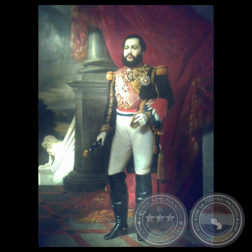 RETRATO DEL MARISCAL FRANCISCO SOLANO LÓPEZ - Obra de AURELIO GARCÍA - Año 1866