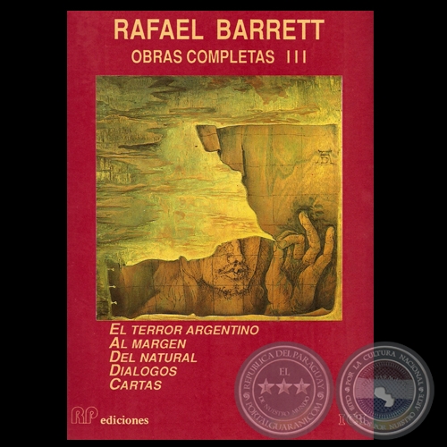 RAFAEL BARRETT - OBRAS COMPLETAS III - Tapa de CARLOS COLOMBINO