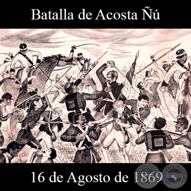 BATALLA DE ACOSTA ÑÚ - 16 DE AGOSTO DE 1869 - Dibujo de WALTER BONIFAZI