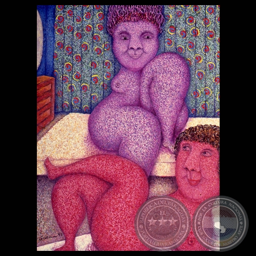 LAS INQUILINAS, 1992 - Óleo de BENITO GARCÍA