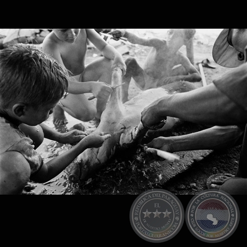 NIÑOS Y CHANCHO - Fotografía: Carlos Bittar - Año 12/1990 