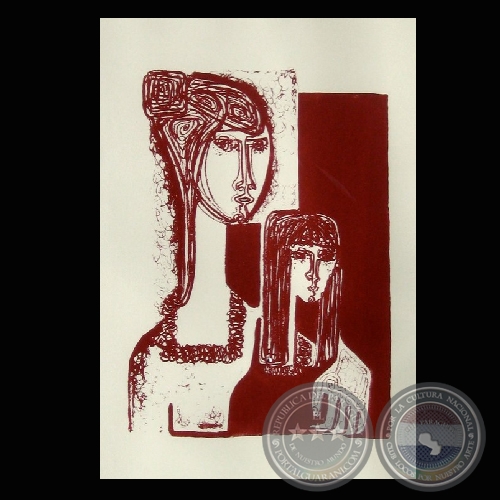 MADRE E HIJA II - Obra de Olga Blinder - Año 1963