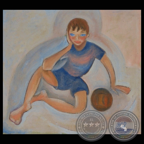 NIÑO CON PELOTA, 1957 - Obra de OLGA BLINDER