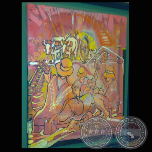 LOS DE LA COSTA - Pintura de Hugo Bogado Barrios - Año 2008