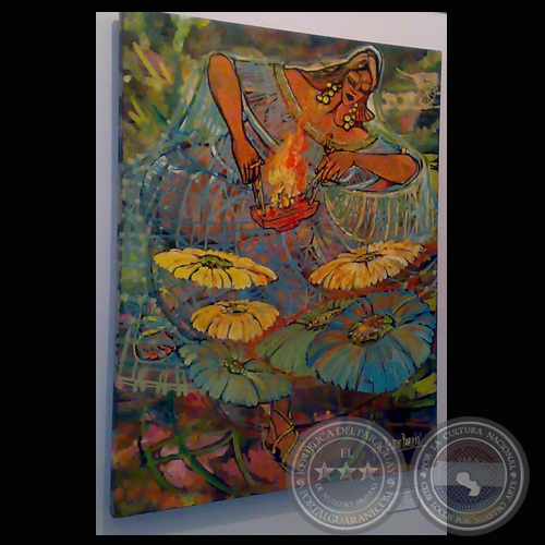 LA DIOSA DEL FUEGO - Pintura de Hugo Bogado Barrios - Año 2008