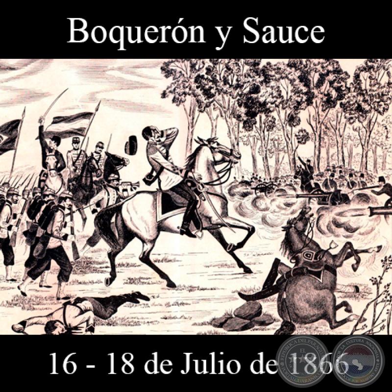 BOQUERON Y SAUCE - 16 - 18 DE JULIO DE 1866 - Dibujo de WALTER BONIFAZI