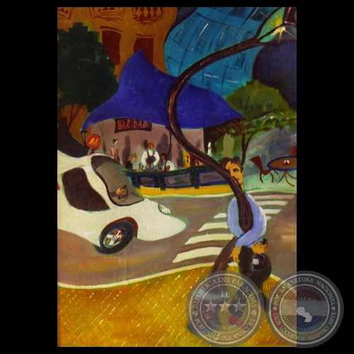 ABRAZADO A ELLA - Obra de Federico Caballero - Año 2005
