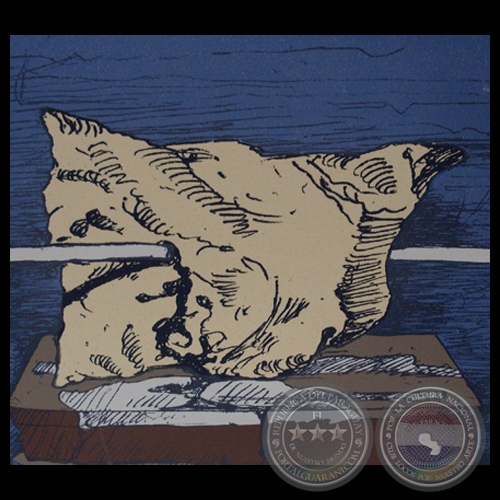 TEOREMA, 2004 - Grabado sobre tela de CARLOS COLOMBINO