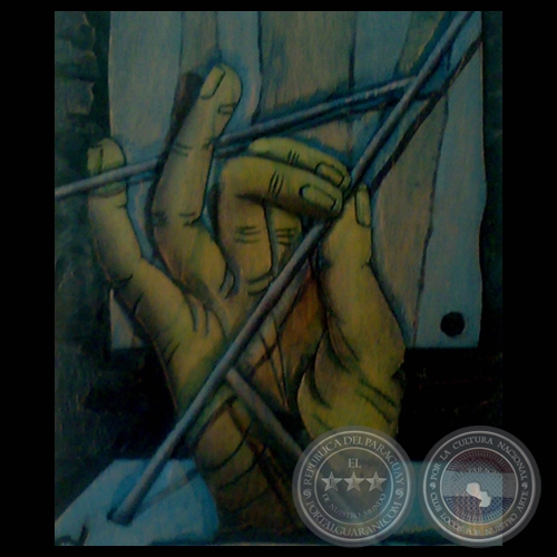 MANOS, 2008 - Xilopintura de CARLOS COLOMBINO