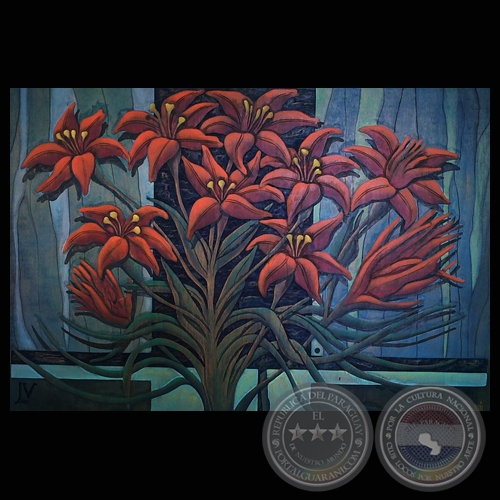 FLORES, 2011 - Xilopinturas de CARLOS COLOMBINO (DEL REY GALERÍA DE ARTE)