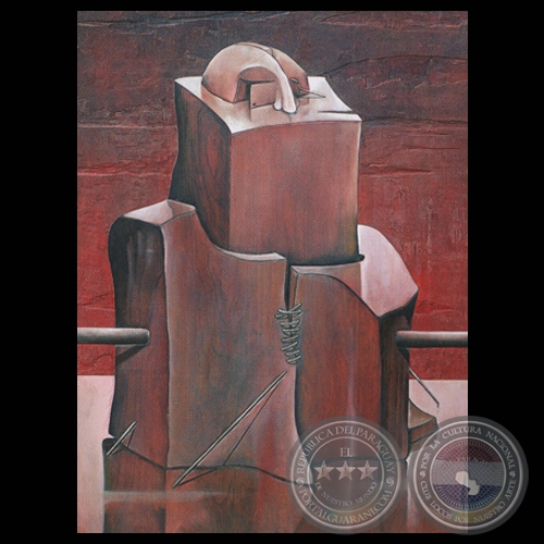 PARAGUAY, 1987 - Xilopintura de CARLOS COLOMBINO
