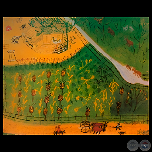 LA GRANJA DE GAJA, 1991 - Óleo de CARLOS FEDERICO REYES