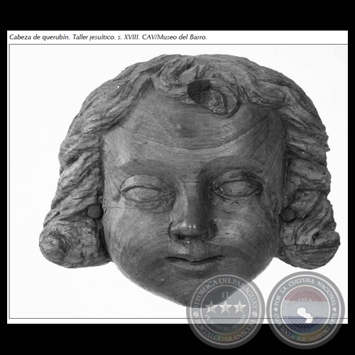 CABEZA DE QUERUBÍN, Taller jesuítico. s. XVIII - CAV/MUSEO DEL BARRO