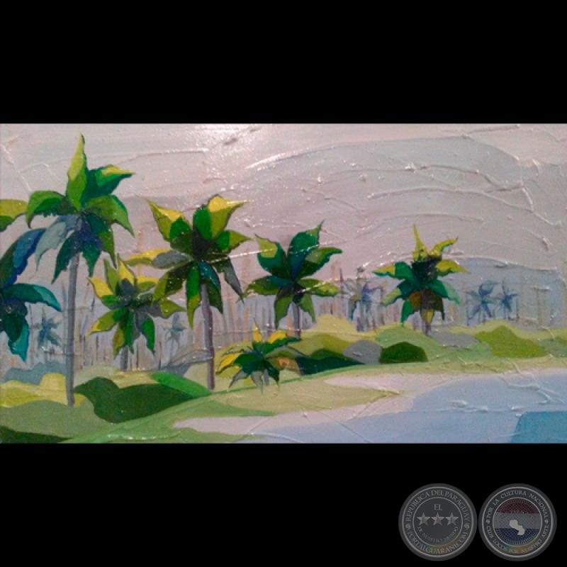 COCOTEROS, 2014 - Óleo sobre base texturada de NORMA ANNICCHIARICO