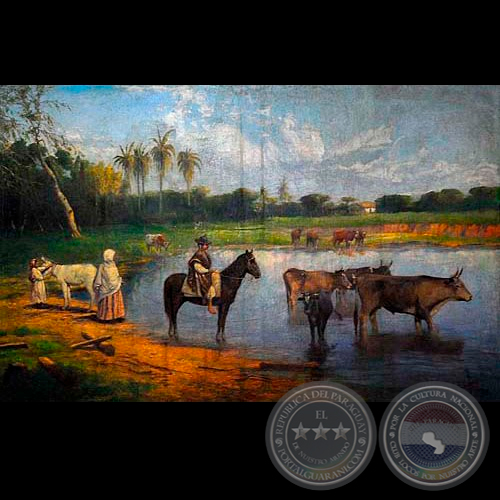 EL BEBEDERO (Óleo de HÉCTOR DA PONTE)