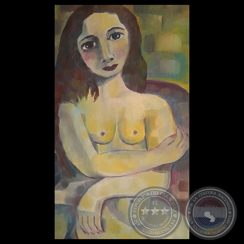 DESNUDO FEMENINO - Óleo de VÍCTOR OCAMPOS