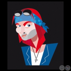 AXL ROSE - Ilustración de DIEGO BRÍTEZ