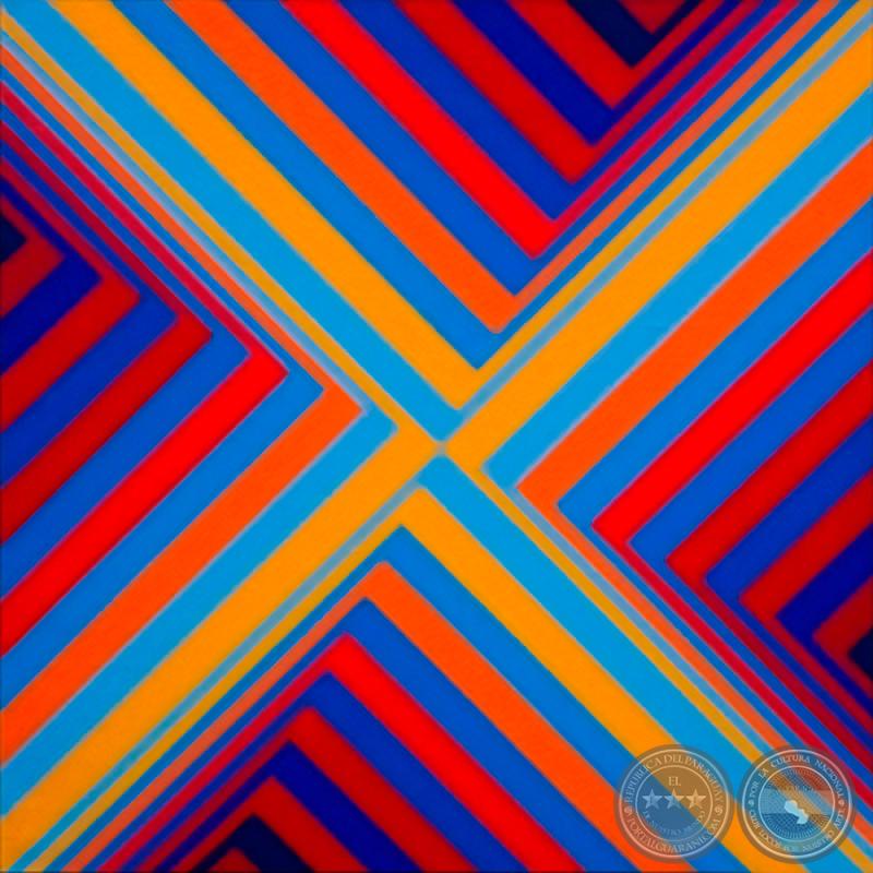 PROGRESSIONS EN DIAGONALES MS 171, 1970/2004 - Obra de ENRIQUE CAREAGA 