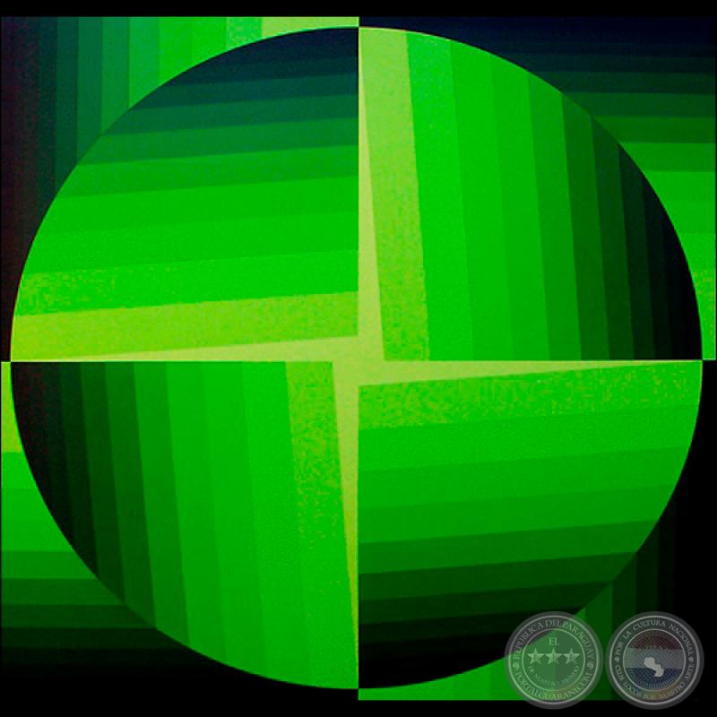VARIATION SUR LE CERCLE, 1971 - Acrílico de ENRIQUE CAREAGA