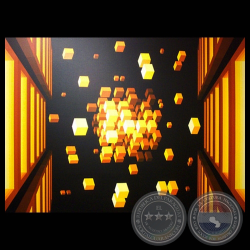 VIBRACIONES ESPACIO - TEMPORALES AW 882304, 2004 - Acrílico de ENRIQUE CAREAGA